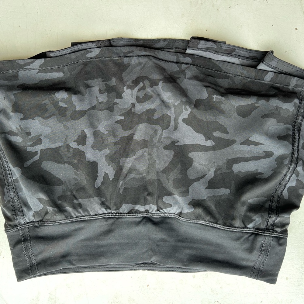 lululemon athletica Black Camo Mini Skirt